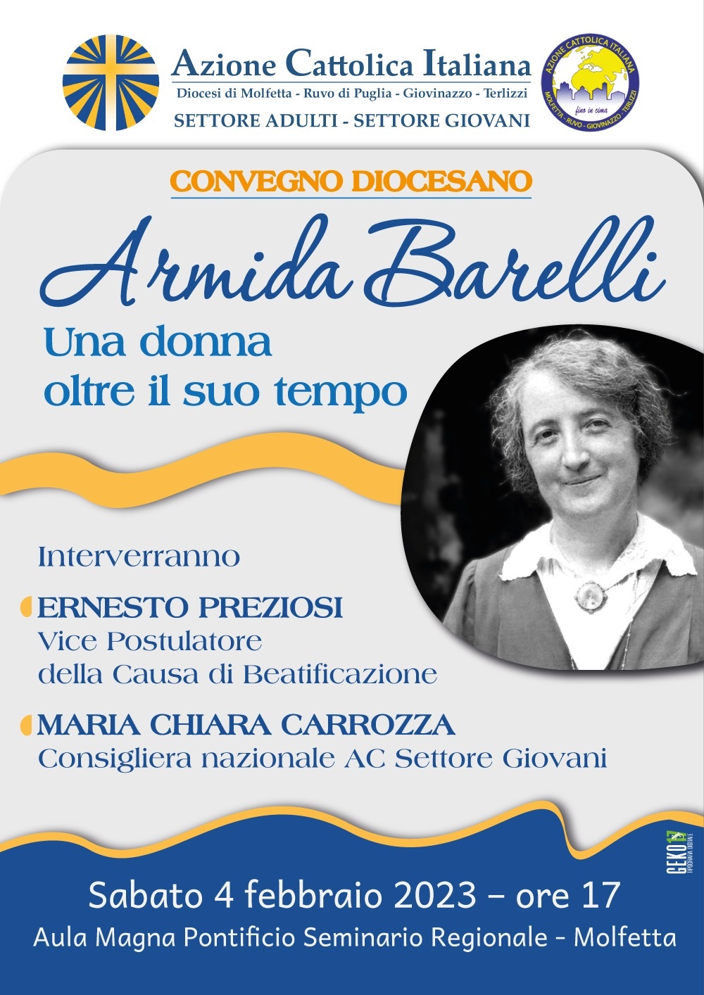 CONVEGNO DELL'AZIONE CATTOLICA A MOLFETTA SULLA FIGURA DI ARMIDA BARELLI