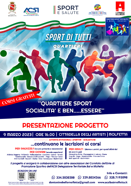 SAR PRESENTATO GIOVED 9 MARZO ALLA CITTADELLA DEGLI ARTISTI IL PROGETTO SPORTIVO SOCIALE CULTURALE MUSICALE QUARTIERE SPORT SOCIALIT E BENESSERE