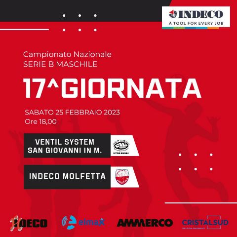 LINDECO PALLAVOLO MOLFETTA GIOCA IN ROMAGNA CONTRO SAN GIOVANNI IN MARIGNANO