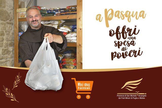 INIZIATIVA DI SOLIDARIET DEL MINI SHOP FRANCESCANO DELLA MADONNA DEI MARTIRI: A PASQUA OFFRI UNA SPESA AI POVERI