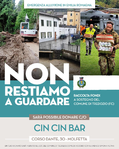 INIZIATIVA DI SOLIDARIET PER LEMERGENZA IN EMILIA ROMAGNA PROMOSSA DAL COMITATO NON RESTIAMO A GUARDARE